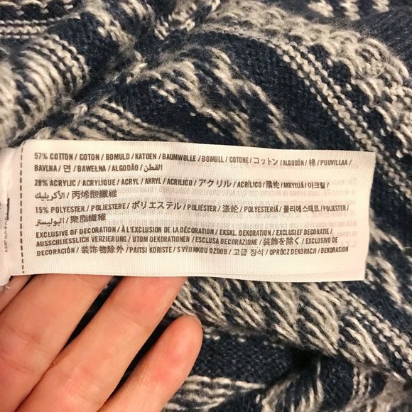 Hollister Navy Gray Fairisle Hoodie - Size S - Picture 7 of 7